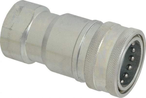 Parker - 1 NPTF Steel Hydraulic Hose Female Pipe Thread Coupler - 4,000 psi - Industrial Tool & Supply