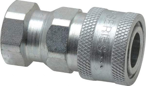Parker - 1/4 NPTF Steel Hydraulic Hose Female Pipe Thread Coupler - 5,000 psi - Industrial Tool & Supply