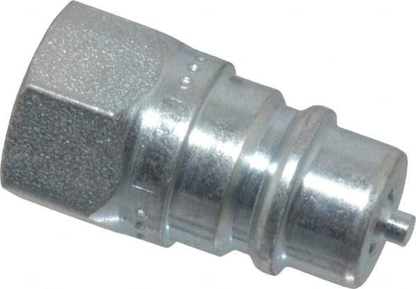 Parker - 1/4 NPTF Steel Hydraulic Hose Female Pipe Thread Nipple - 5,000 psi - Industrial Tool & Supply