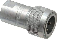 Parker - 1/2 NPTF Steel Hydraulic Hose Female Pipe Thread Coupler & Poppet - 3,000 psi - Industrial Tool & Supply
