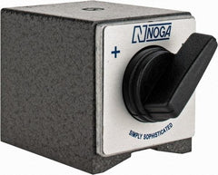 Noga - 60mm Long x 50mm Wide x 55mm High Magnetic Indicator Base with On/Off Switch - 176 Lb Magnetic Pull - Industrial Tool & Supply