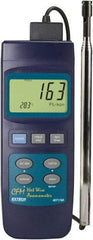 Extech - 0.2 to 17 m/Sec Air CFM Thermo Anemometer - 122°F Max - Industrial Tool & Supply