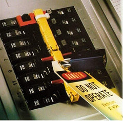 3M - 1-1/2 Wide, Circuit Breaker Panel Lockout Bar - 10 Padlocks, 10 Circuits - Industrial Tool & Supply