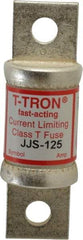 Cooper Bussmann - 600 VAC, 125 Amp, Fast-Acting General Purpose Fuse - Bolt-on Mount, 3-1/4" OAL, 200 at AC (RMS) kA Rating, 7/8" Diam - Industrial Tool & Supply