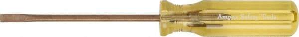 Ampco - 240mm OAL Nonsparking Slotted Screwdriver - 150mm Blade Length, Straight Shank, Acetate Handle - Industrial Tool & Supply