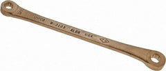 Ampco - 5/16" x 3/8" 12 Point Offset Box Wrench - Double End, 7-3/4" OAL, Aluminum Bronze - Industrial Tool & Supply