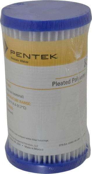 Pentair - 2-5/8" OD, 30µ, Non-Woven Polyester Pleated Cartridge Filter - 4-7/8" Long, Reduces Sediments - Industrial Tool & Supply
