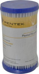 Pentair - 2-5/8" OD, 30µ, Non-Woven Polyester Pleated Cartridge Filter - 4-7/8" Long, Reduces Sediments - Industrial Tool & Supply