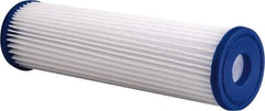 Pentair - 2-5/8" OD, 30µ, Non-Woven Polyester Pleated Cartridge Filter - 9-3/4" Long, Reduces Sediments - Industrial Tool & Supply