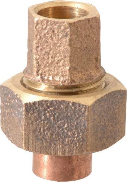 NIBCO - 1/4" Cast Copper Pipe Union - C x C, Pressure Fitting - Industrial Tool & Supply