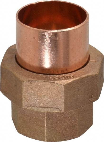 NIBCO - 1-1/2" Cast Copper Pipe Union - C x C, Pressure Fitting - Industrial Tool & Supply