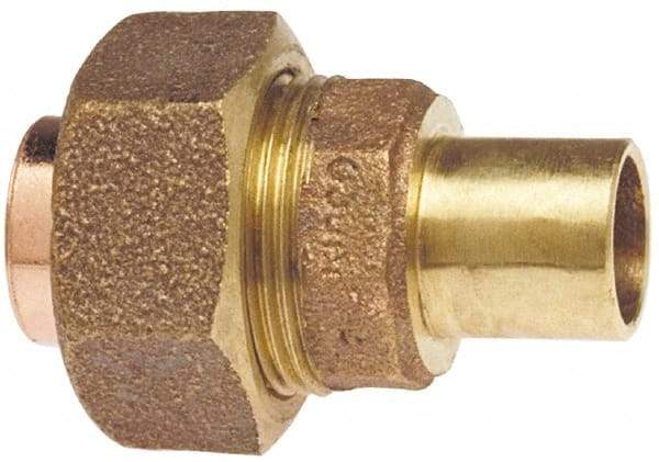 NIBCO - 3/4" Cast Copper Pipe Union - FTG x F, Pressure Fitting - Industrial Tool & Supply