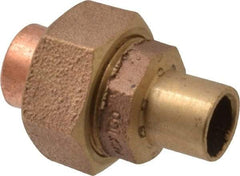 NIBCO - 1/2" Cast Copper Pipe Union - FTG x C, Pressure Fitting - Industrial Tool & Supply