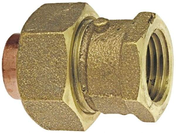 NIBCO - 1-1/4" Cast Copper Pipe Union - C x F, Pressure Fitting - Industrial Tool & Supply