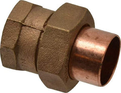 NIBCO - 1" Cast Copper Pipe Union - C x F, Pressure Fitting - Industrial Tool & Supply
