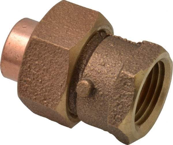NIBCO - 1/2" Cast Copper Pipe Union - C x F, Pressure Fitting - Industrial Tool & Supply