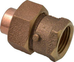 NIBCO - 1/2" Cast Copper Pipe Union - C x F, Pressure Fitting - Industrial Tool & Supply