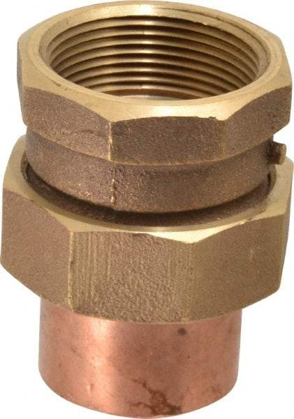 NIBCO - 1-1/2" Cast Copper Pipe Union - C x F, Pressure Fitting - Industrial Tool & Supply
