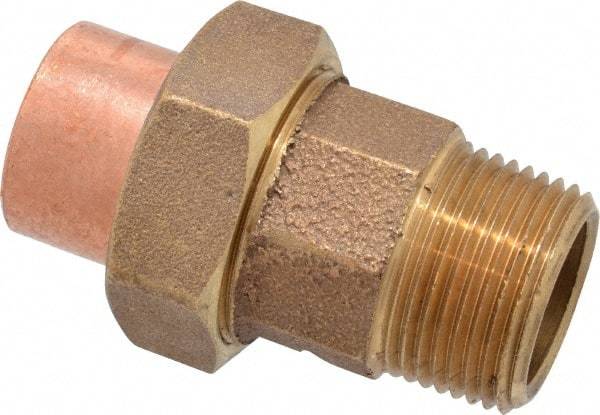 NIBCO - 1" Cast Copper Pipe Union - C X M, Pressure Fitting - Industrial Tool & Supply