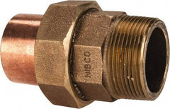 NIBCO - 1-1/2" Cast Copper Pipe Union - C X M, Pressure Fitting - Industrial Tool & Supply