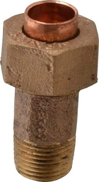 NIBCO - 3/8" Cast Copper Pipe Union - C X M, Pressure Fitting - Industrial Tool & Supply