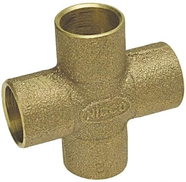 NIBCO - 1-1/2" Cast Copper Pipe Cross - C x C x C x C, Pressure Fitting - Industrial Tool & Supply