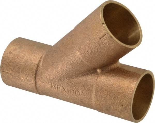 NIBCO - 1" Cast Copper Pipe 45° Wye - C x C x C, Pressure Fitting - Industrial Tool & Supply
