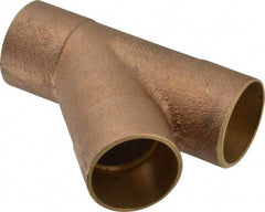 NIBCO - 1-1/4" Cast Copper Pipe 45° Wye - C x C x C, Pressure Fitting - Industrial Tool & Supply