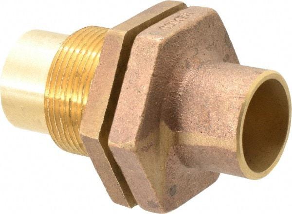 NIBCO - 1" Cast Copper Pipe Bulkhead - C x C, Pressure Fitting - Industrial Tool & Supply