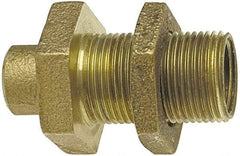 NIBCO - 3/4" Cast Copper Pipe Bulkhead - C x F, Pressure Fitting - Industrial Tool & Supply
