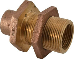 NIBCO - 1" Cast Copper Pipe Bulkhead - C x F, Pressure Fitting - Industrial Tool & Supply