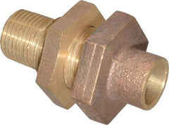 NIBCO - 1/2" Cast Copper Pipe Bulkhead - C X M, Pressure Fitting - Industrial Tool & Supply