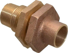NIBCO - 3/4" Cast Copper Pipe Bulkhead - C X M, Pressure Fitting - Industrial Tool & Supply