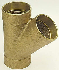 NIBCO - 3 x 3 x 2", Cast Copper Drain, Waste & Vent Pipe - C x C x C - Industrial Tool & Supply