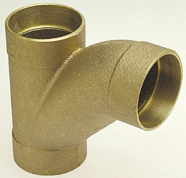 NIBCO - 2", Cast Copper Drain, Waste & Vent Pipe Long Turn T Y - C x C x C - Industrial Tool & Supply