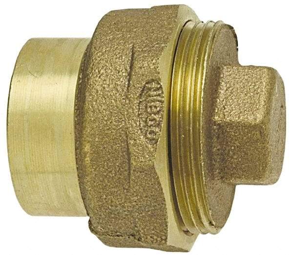 NIBCO - 4", Cast Copper Drain, Waste & Vent Pipe Cleanout - Ftg x CO with Plug - Industrial Tool & Supply