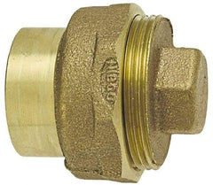 NIBCO - 3", Cast Copper Drain, Waste & Vent Pipe Cleanout - Ftg x CO with Plug - Industrial Tool & Supply