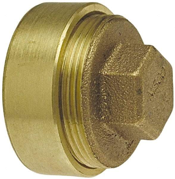 NIBCO - 1-1/4 x 3/4", Cast Copper Drain, Waste & Vent Pipe Flush Cleanout - Ftg x CO with Plug - Industrial Tool & Supply