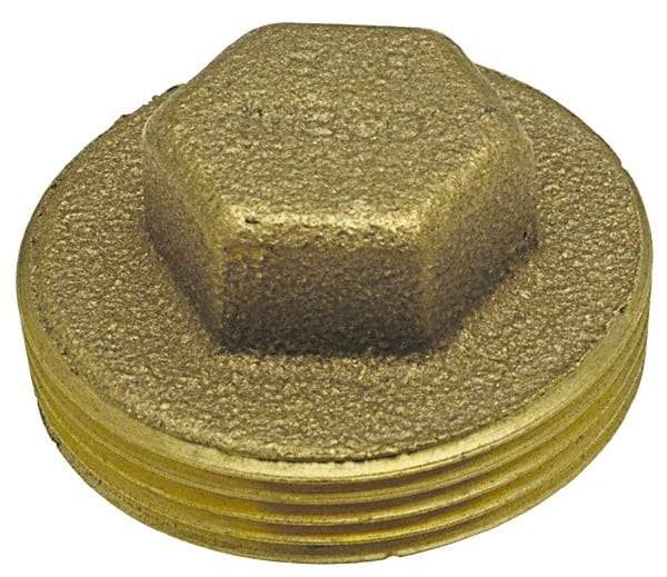 NIBCO - 1-1/2", Cast Copper Drain, Waste & Vent Pipe Plug - M - Industrial Tool & Supply