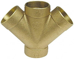 NIBCO - 3", Cast Copper Drain, Waste & Vent Pipe - C x C x C x C - Industrial Tool & Supply
