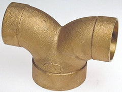 NIBCO - 2 x 1-1/2 x 1-1/2", Cast Copper Drain, Waste & Vent Pipe - C x C x C - Industrial Tool & Supply