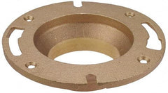 NIBCO - 4" Pipe, 7" OD, Cast Copper Closet Flange - 180° Max Working Temp, C End Connections - Industrial Tool & Supply