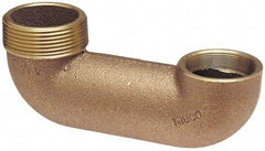 NIBCO - 1-1/2", Cast Copper Drain, Waste & Vent Pipe Trap Upturn - M x S - Industrial Tool & Supply