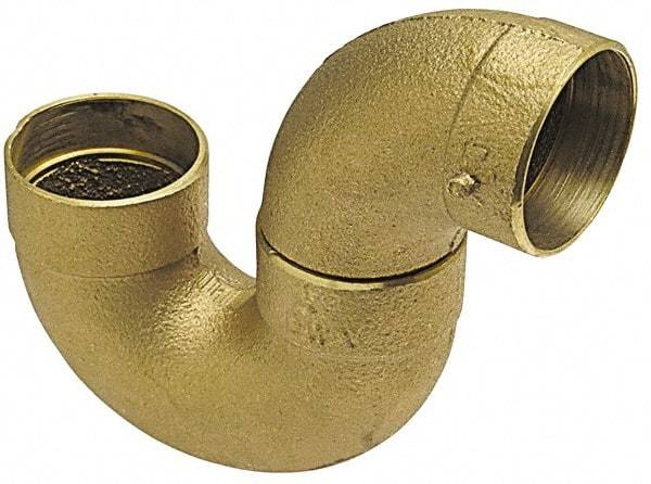 NIBCO - 1-1/4", Cast Copper Drain, Waste & Vent Pipe P Trap - C - Industrial Tool & Supply