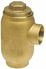 NIBCO - 1-1/2 x 3 x 5", Cast Copper Drain, Waste & Vent Pipe Drum Trap - C x F x CO with Plugs - Industrial Tool & Supply