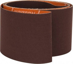 Norton - 3" Wide x 132" OAL, 240 Grit, Aluminum Oxide Abrasive Belt - Aluminum Oxide, Very Fine, Coated, J Weighted Cloth Backing, Series R245 - Industrial Tool & Supply