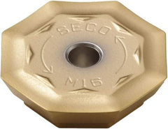 Seco - OFMR070405 M15 Grade F40M Carbide Milling Insert - TiAlN/TiN Finish, 0.1913" Thick, 0.7094" Inscribed Circle - Industrial Tool & Supply