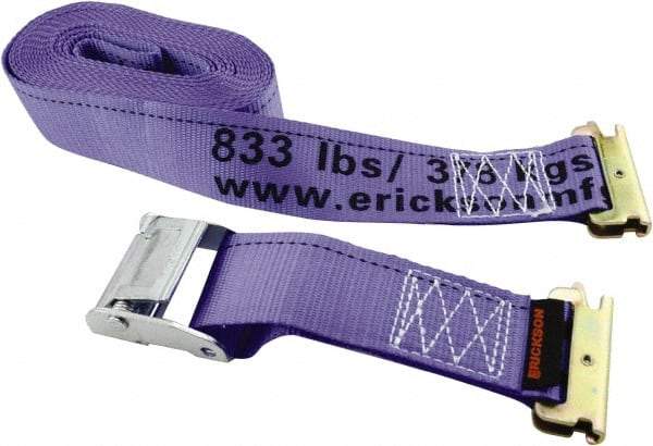 Erickson Manufacturing - 10' Long x 2" Wide, 2,000 Lb Basket Capacity, Polyester & Steel Web Sling - Blue - Industrial Tool & Supply