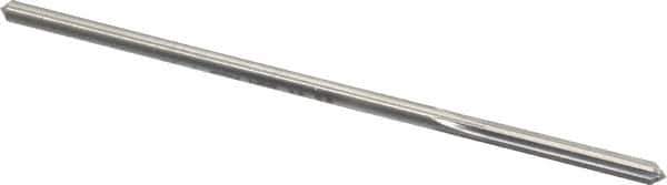 Made in USA - 0.1595" High Speed Steel 6 Flute Chucking Reamer - Straight Flute, 0.153" Straight Shank, 1-1/8" Flute Length, 4-1/2" OAL - Industrial Tool & Supply