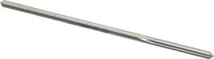 Made in USA - 0.1595" High Speed Steel 6 Flute Chucking Reamer - Straight Flute, 0.153" Straight Shank, 1-1/8" Flute Length, 4-1/2" OAL - Industrial Tool & Supply